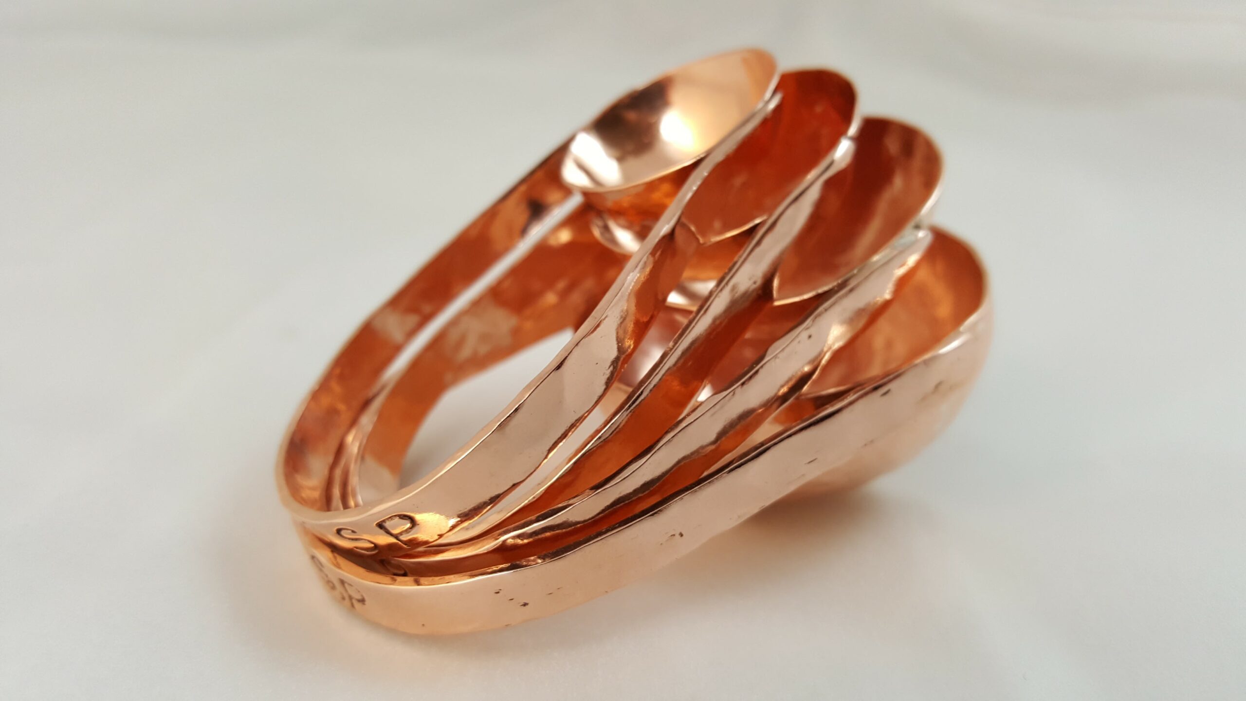 A view of the nested measuring spoons