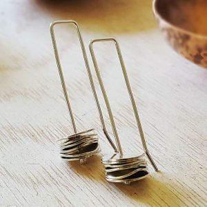 An image of the silver stack earrings