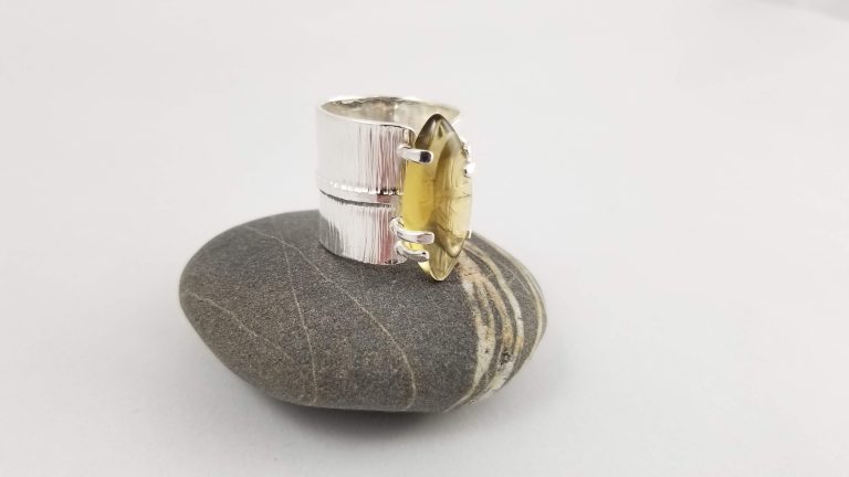 Sterling silver citrine ring