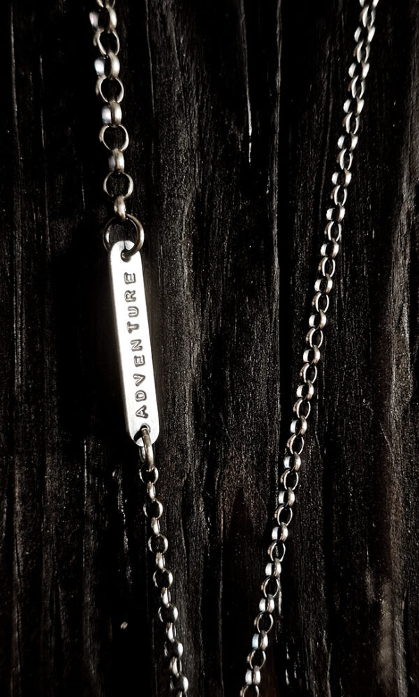Map Marker Planchette Necklace, Adventure (Dark Finish)