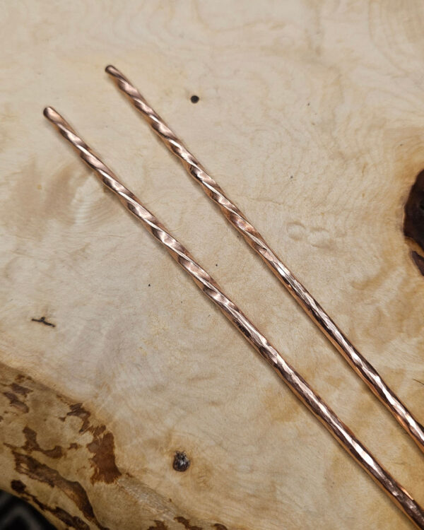Twisted Copper Chopsticks (Narrow)