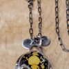 Lunar Yellow Turquoise and Silver Necklace