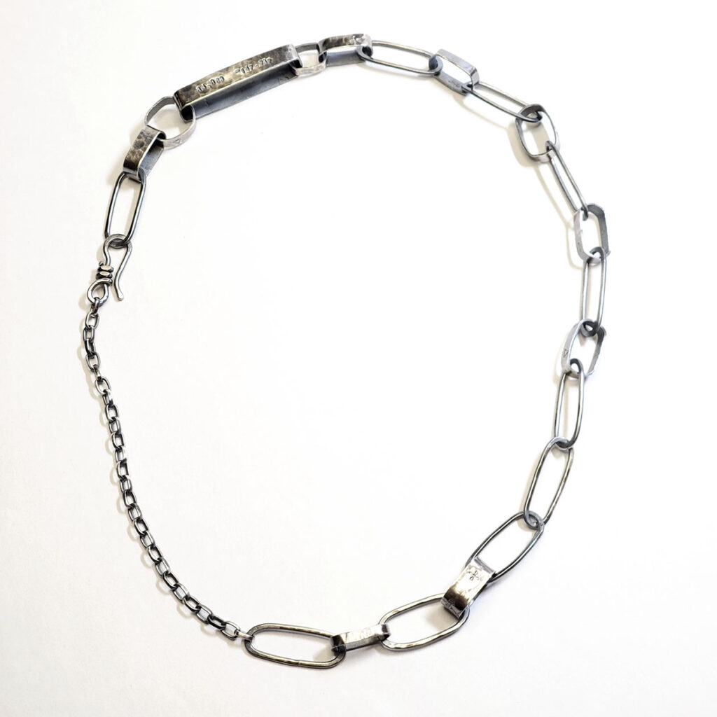 A view of the Sanctuary necklace arranged in a circle